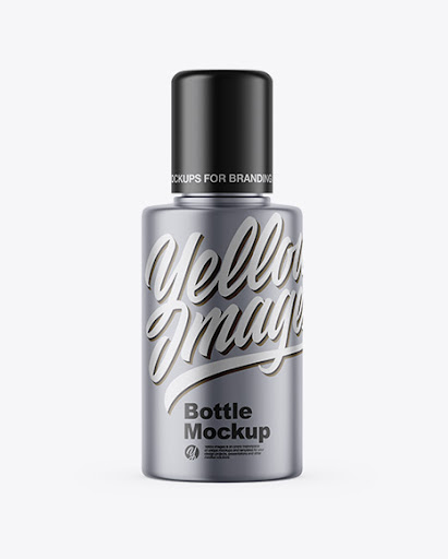 Download Free Matte Metallic Cosmetic Bottle Mockup (PSD)