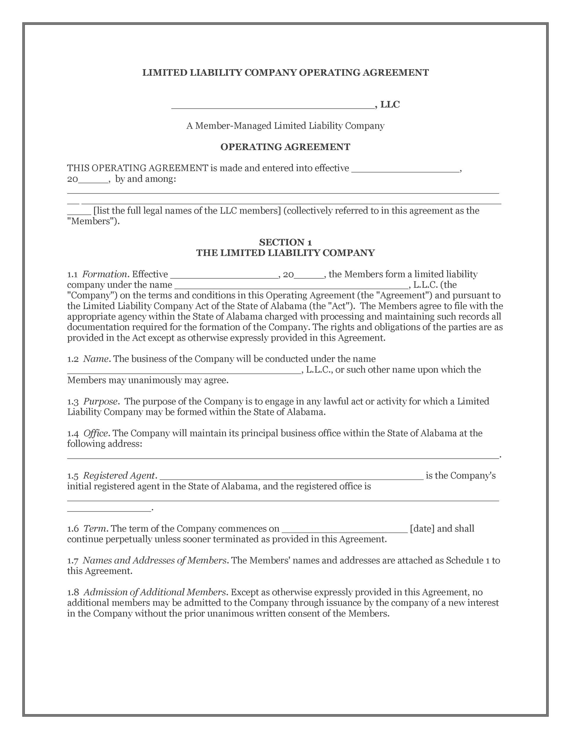 multi-member-llc-operating-agreement-template-pennsylvania-pdf-template