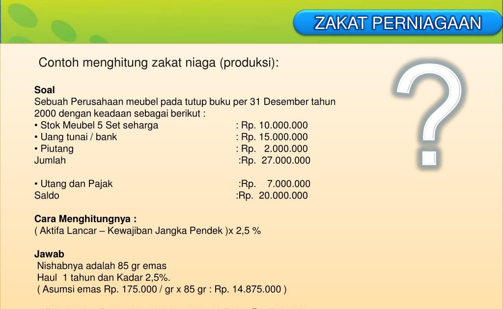Contoh Soal Bab Zakat  Soal Kelasmu