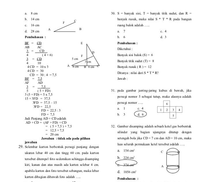 Contoh Soal Matematika Kelas 12 Dan Pembahasannya