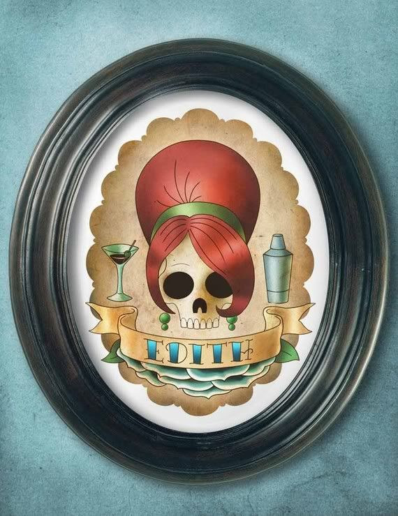tattoo print for your name 50s style