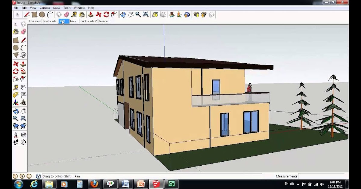 House Plans Google Sketch Up : Sketchup tutorial house design PART 1