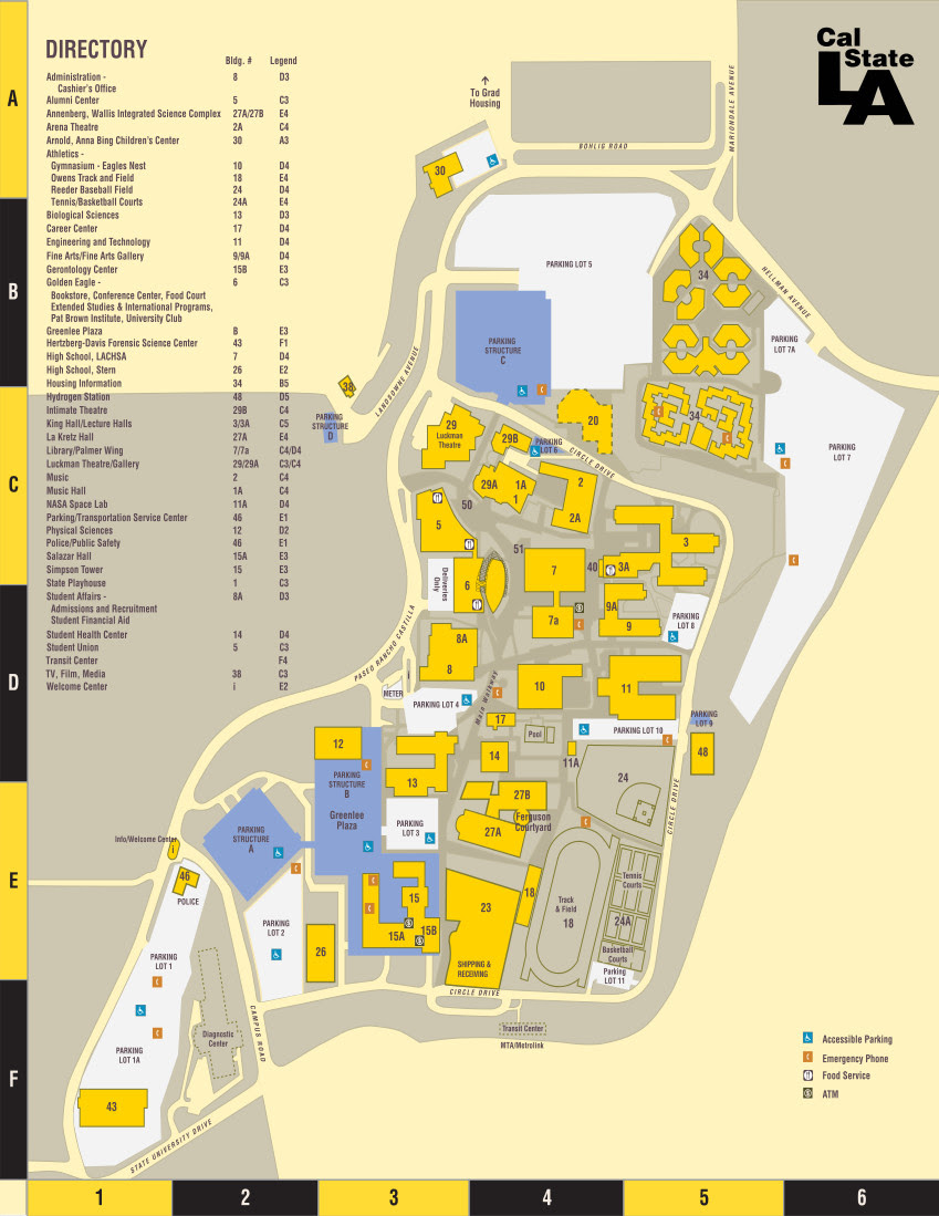 Csula Campus Map | World Map 07