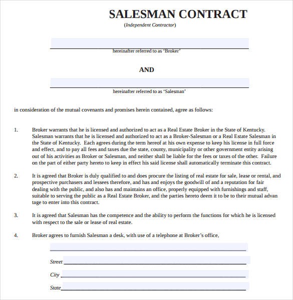 Sales Manager Contract Template Classles Democracy