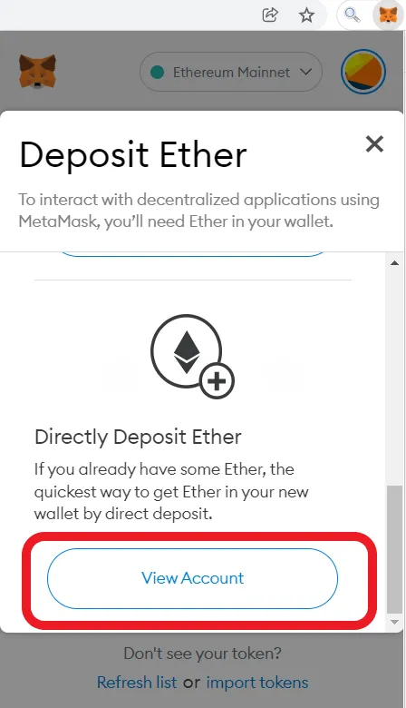 Comprar Ethereum en MetaMask