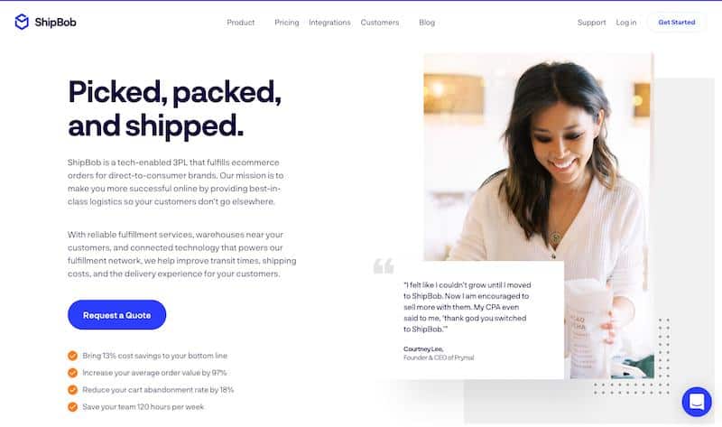 ShipBob - empresa 3PL habilitada para la tecnología