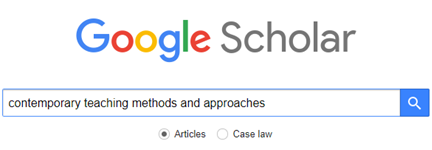 google scholar how to search screenshot
