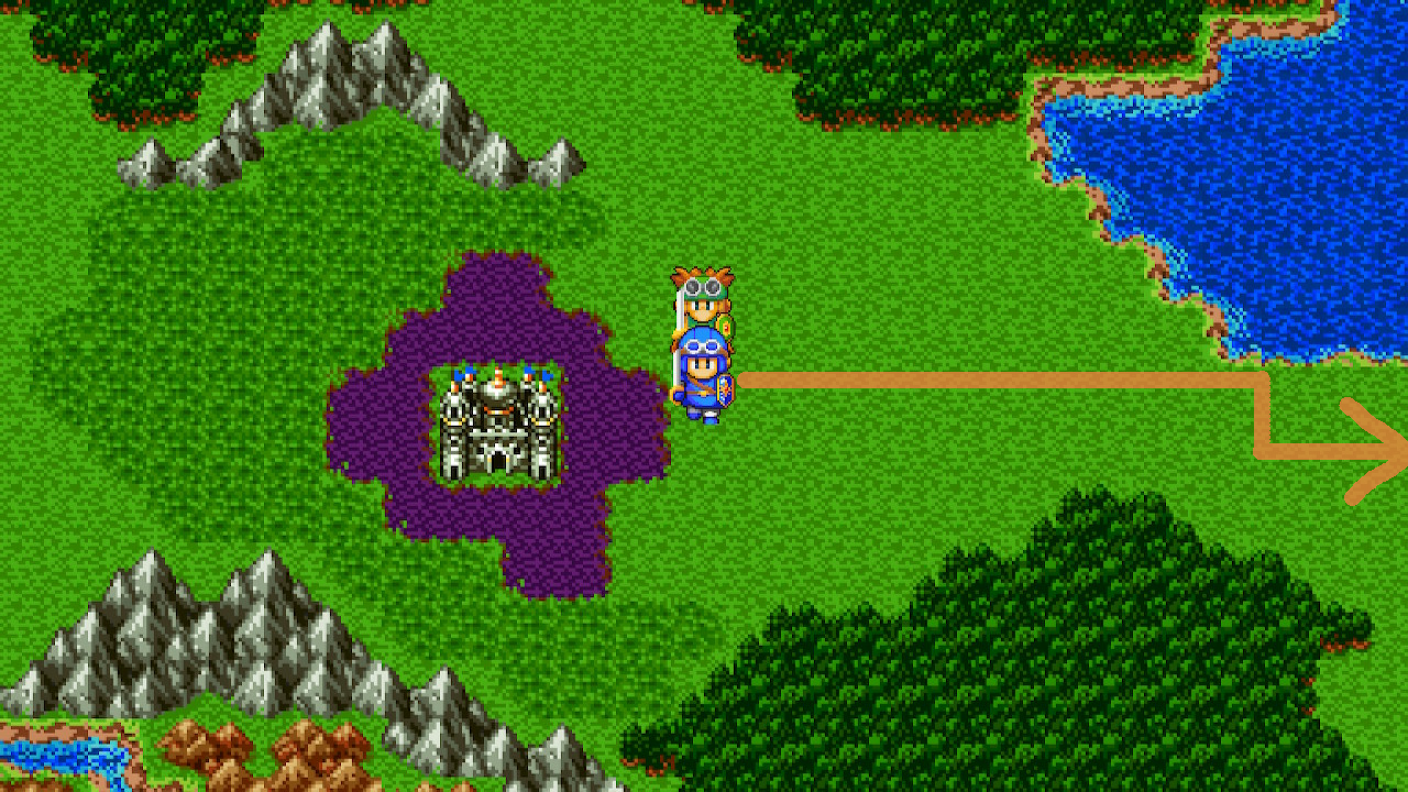 Passing by Moonbrooke on the way to the Mirror. (2) | Dragon Quest 1