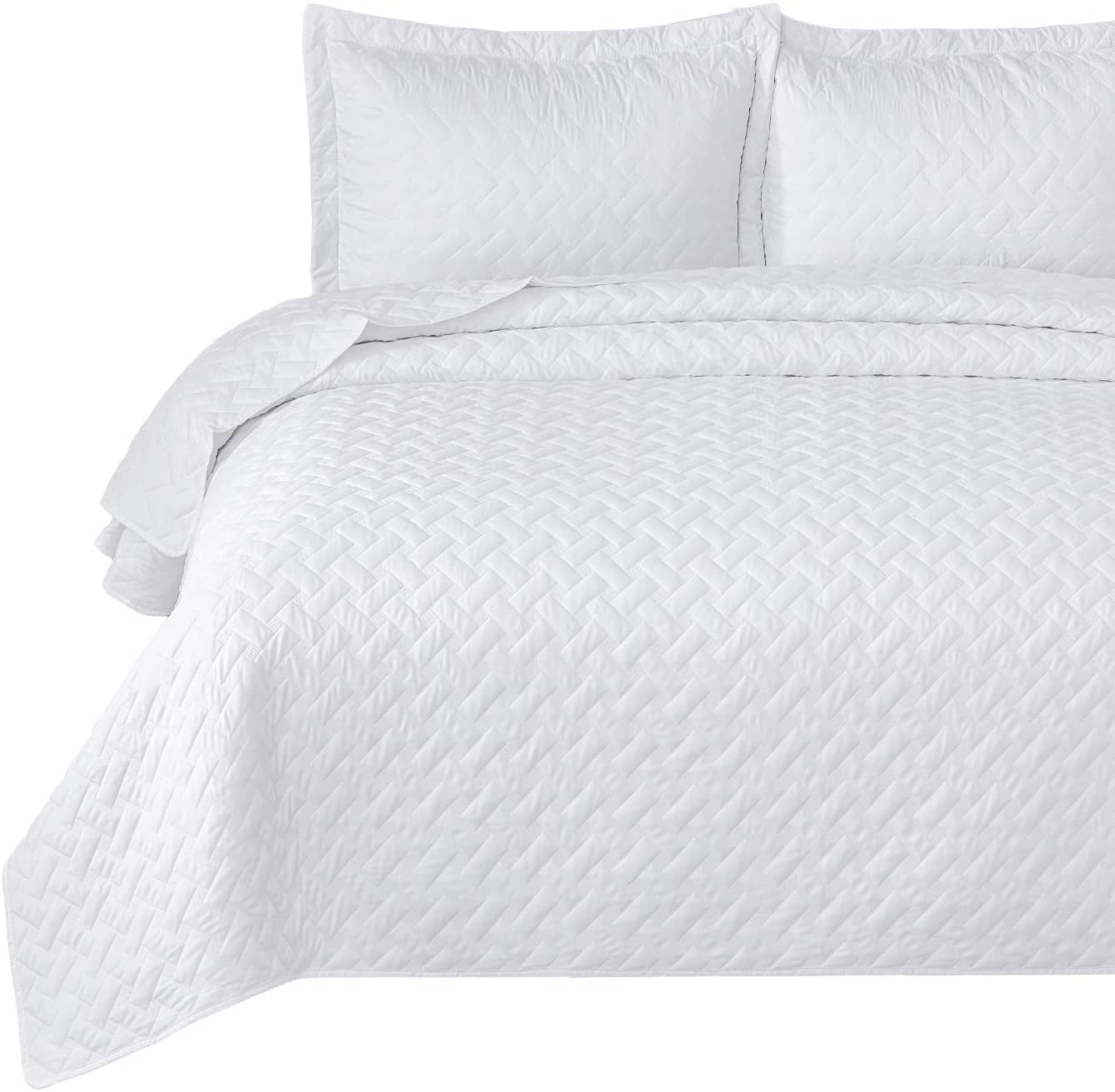 queen bed quilt basketweave pattern white duvet all season