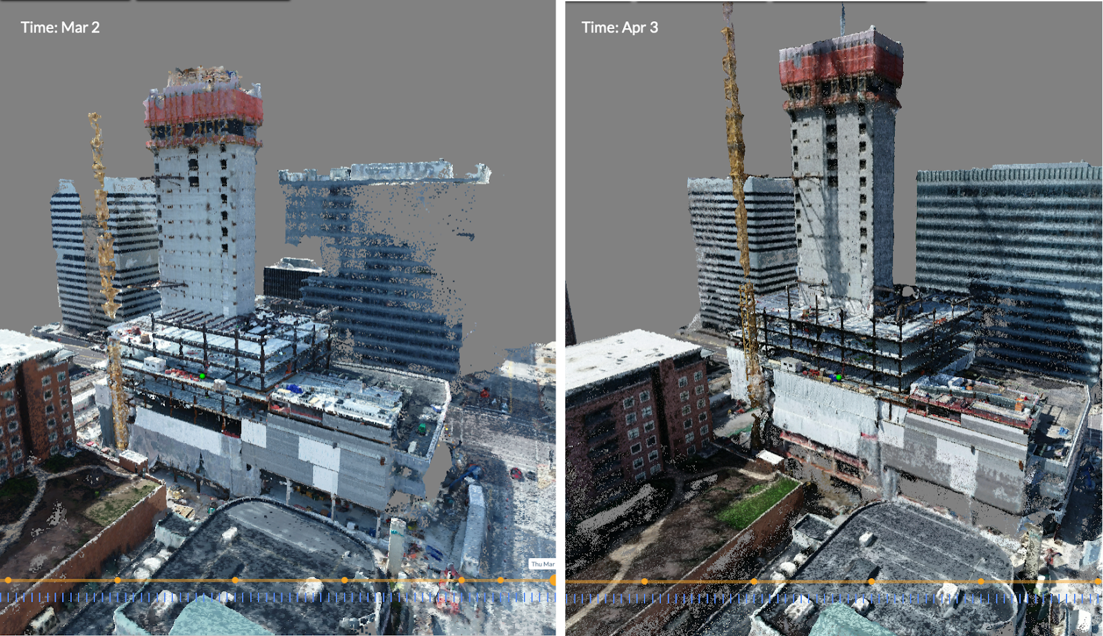 measurable 3d point cloud generated from drone images 