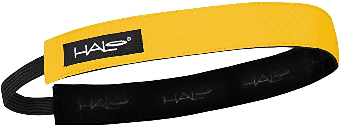 Halo Hairband Headband Sweatband Yellow 1 inch wide
