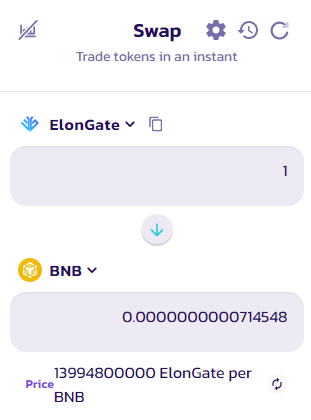 Intercambiar BNB por token Elongate (comprar Elongate)
