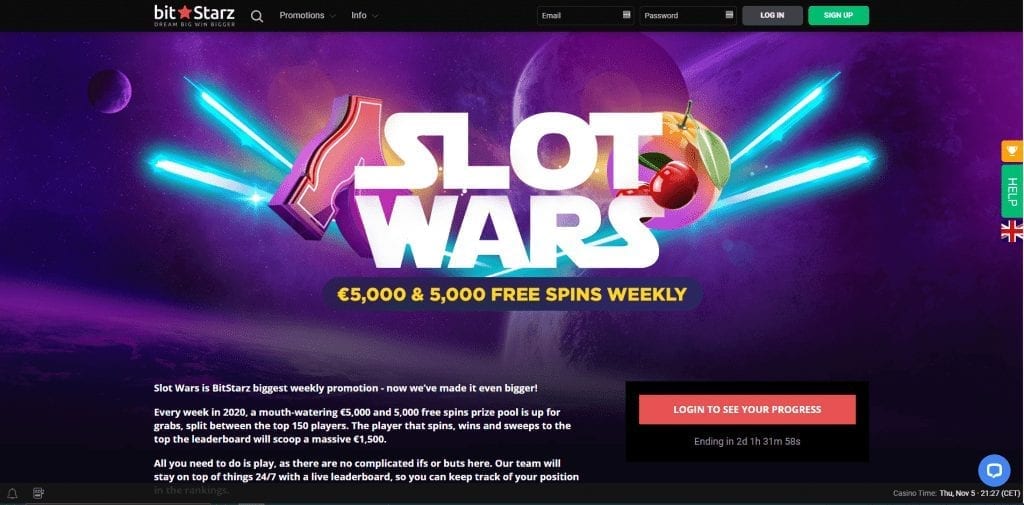 Bitstarz Slot Wars promotions