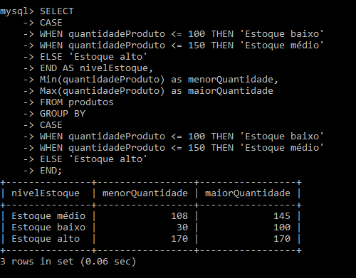 SQL CASE: avaliando listas de condições e retornando resultados ...