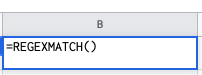 Google sheets if cell contains text REGEXMATCH formula