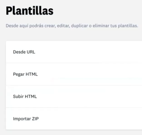 diferentes formas de subir tus propias plantillas