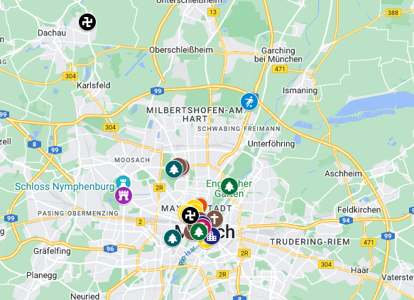 Mapa de que ver en Munich
