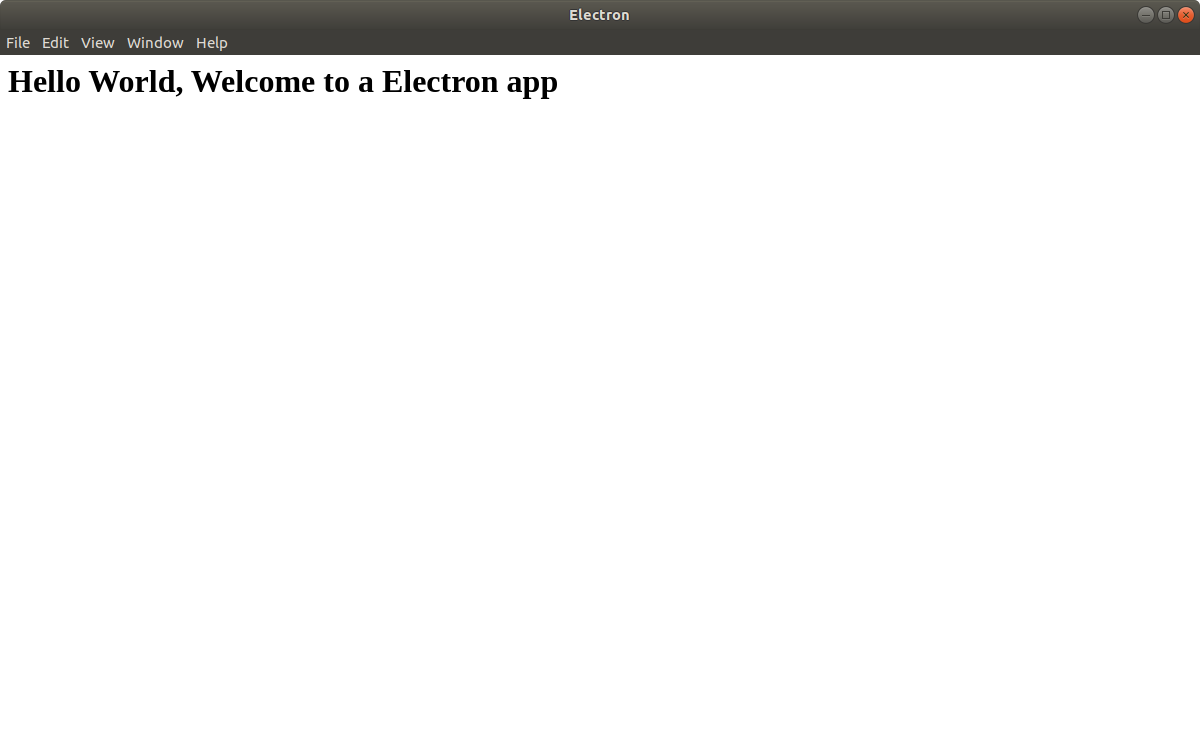 Electron App Output