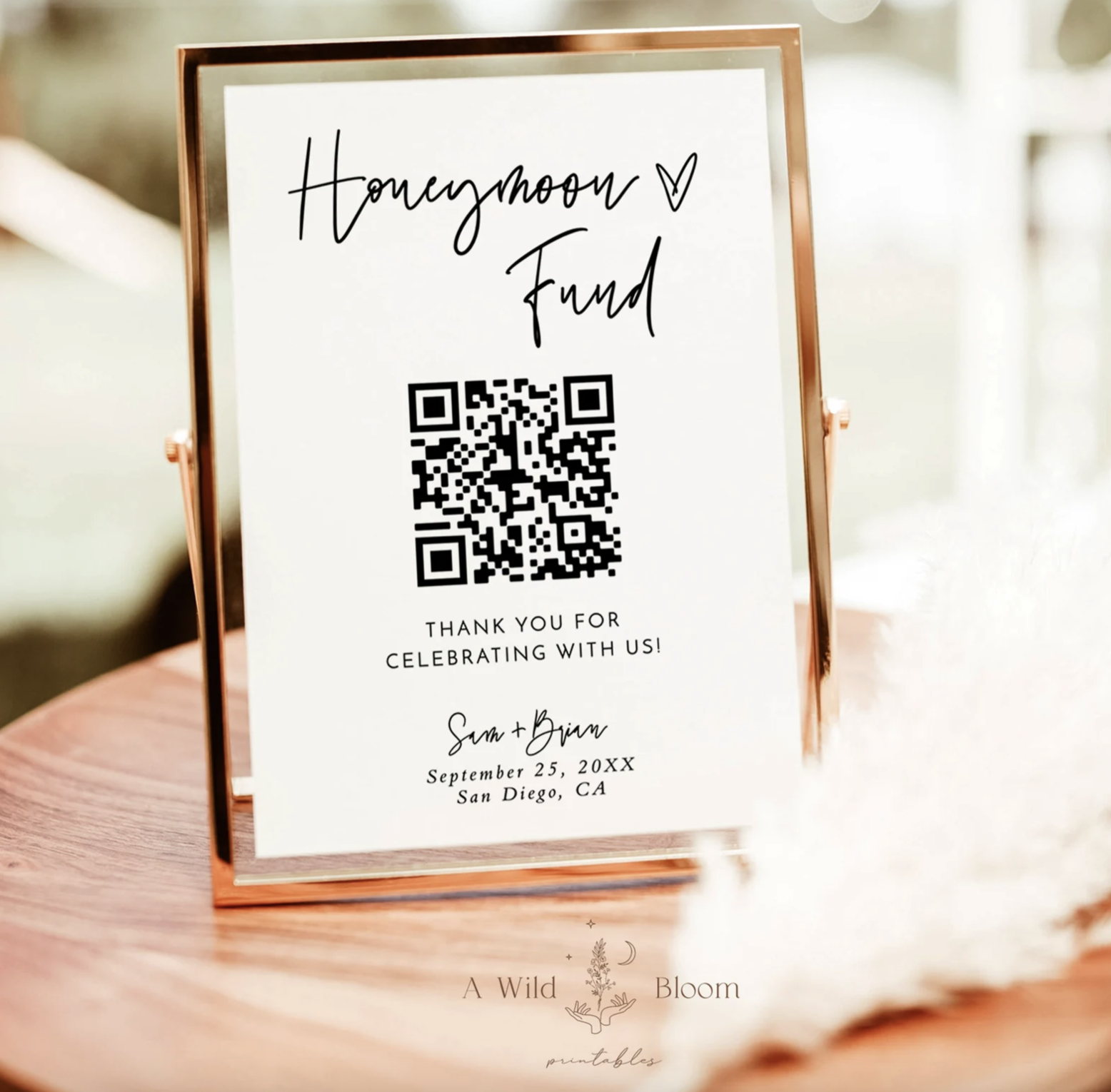 photo of honeymoon QR code idea