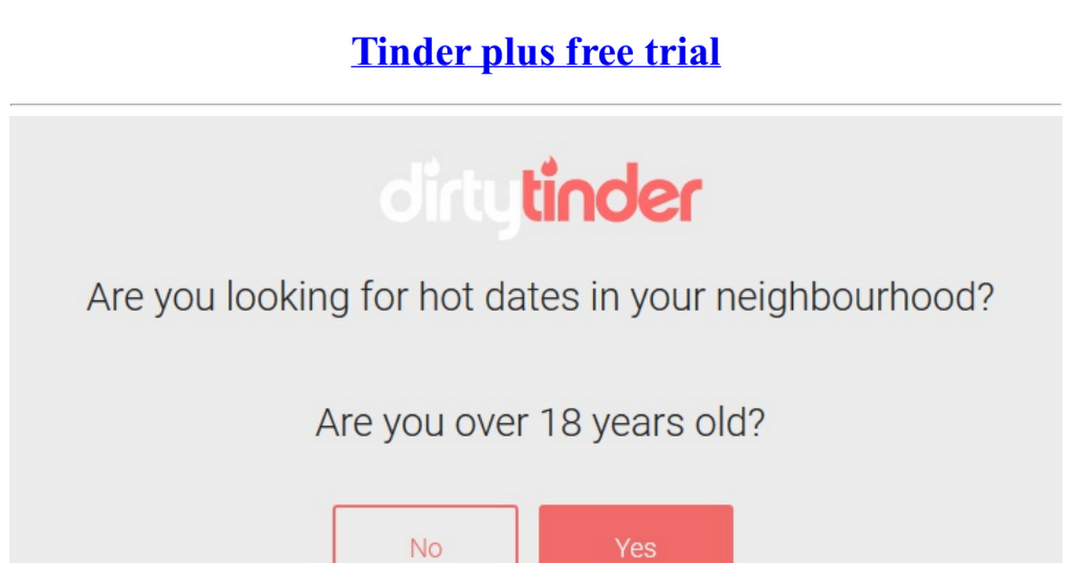 Tinder free trial