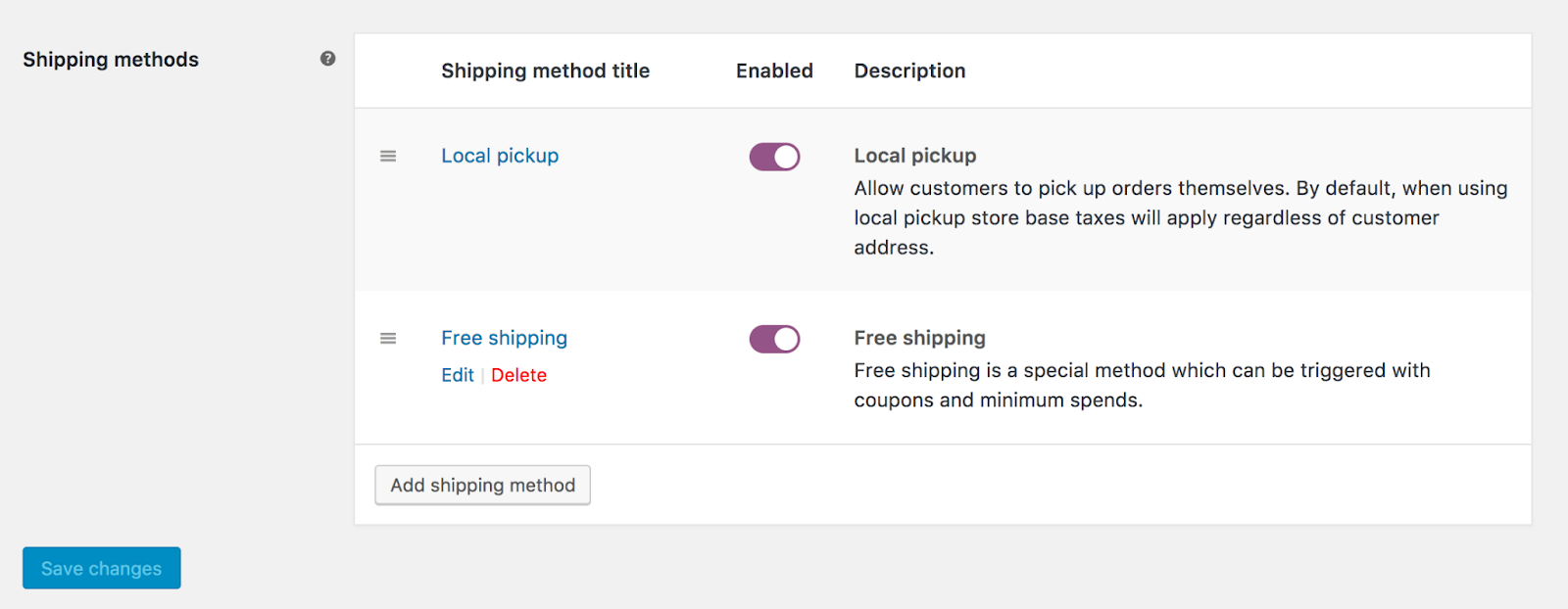 How to control the shipping method selected by default