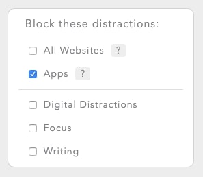 Select the Apps blocklist