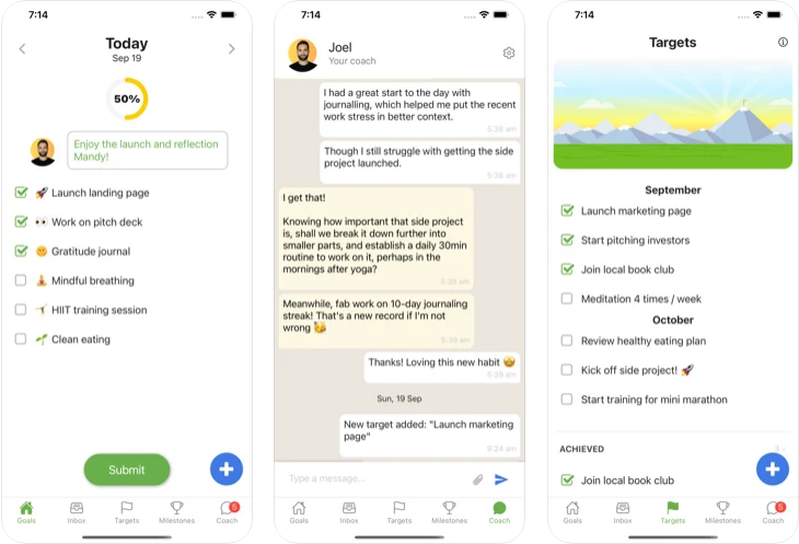 goalswon goal tracking app