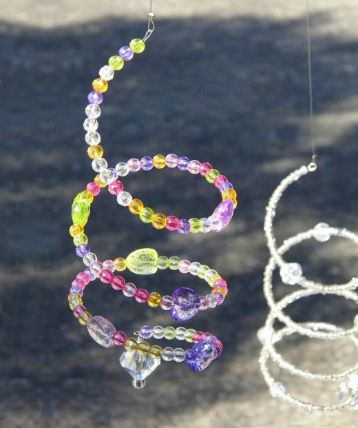 DIY Crystal Spiral Glass Suncatchers