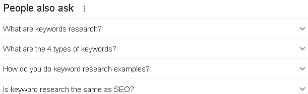 Google SERP People may ask section