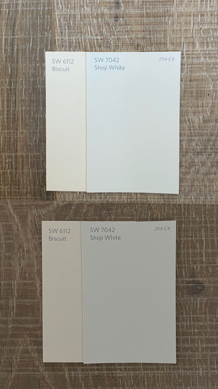 How paint colors look different based on the lighting