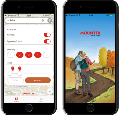 A mobil natív funkcióinak kihasználására is lehetőséget teremt az applikáció, mint a GPS, lokáció