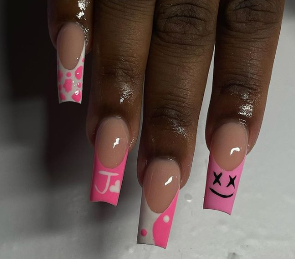 Hand-Painted Frenchie’s Pink