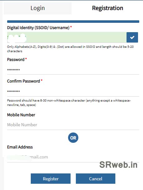 Citizen SSOID Registration