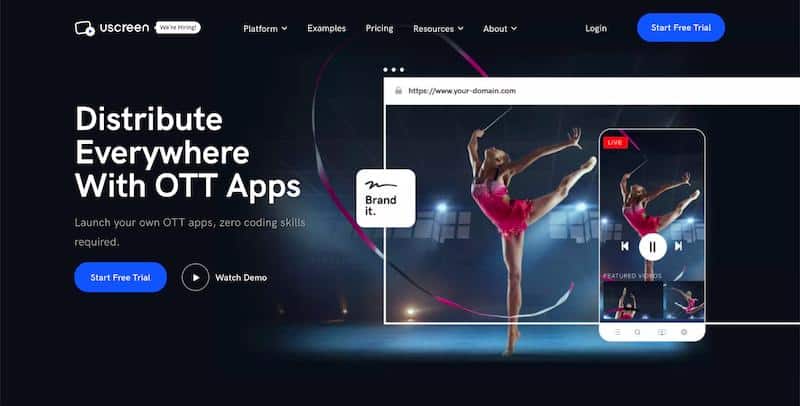 Uscreen - plataforma OTT líder