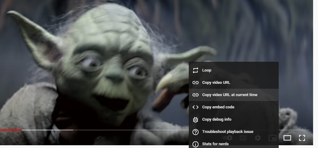 youtube screenshot of yoda