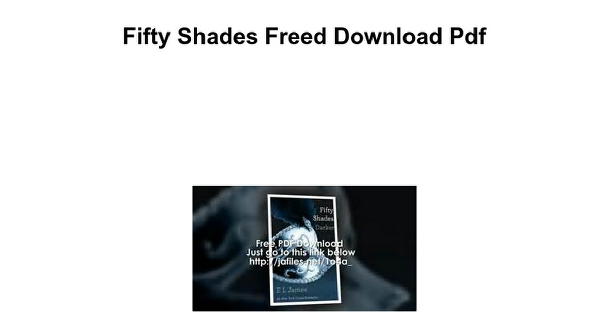 El James Fifty Shades Freed Pdf Free Download