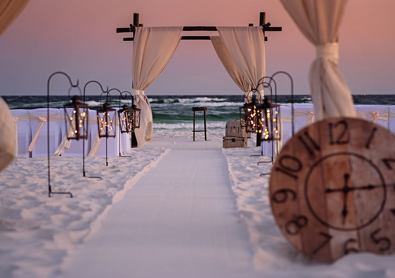 romantic wedding on the beach
