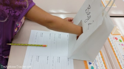 An image of a student exploring a science mystery bag.