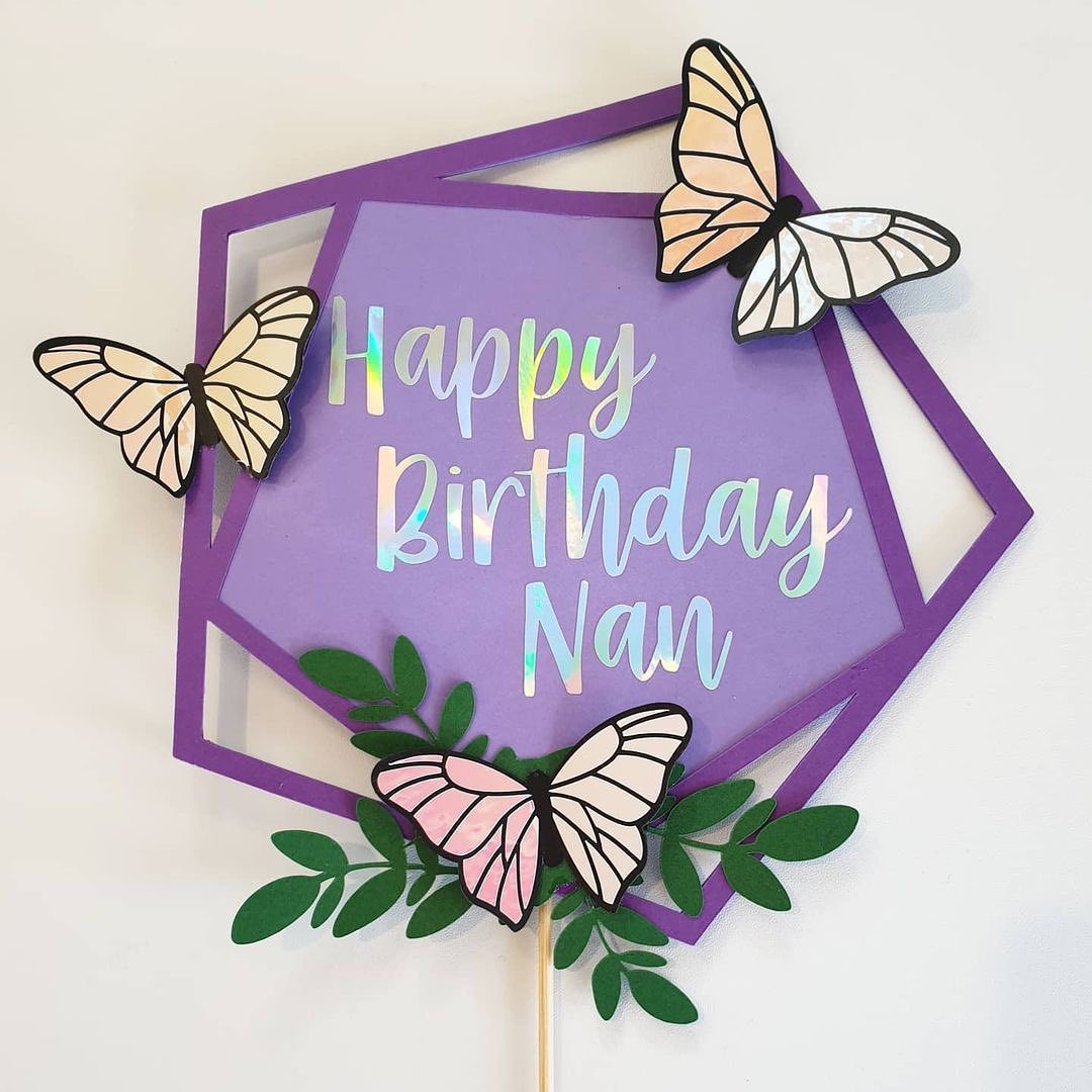 personalized table or cake toppers using adhesive vinyl