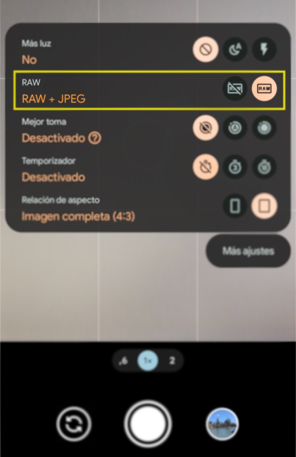 RAW en móvil