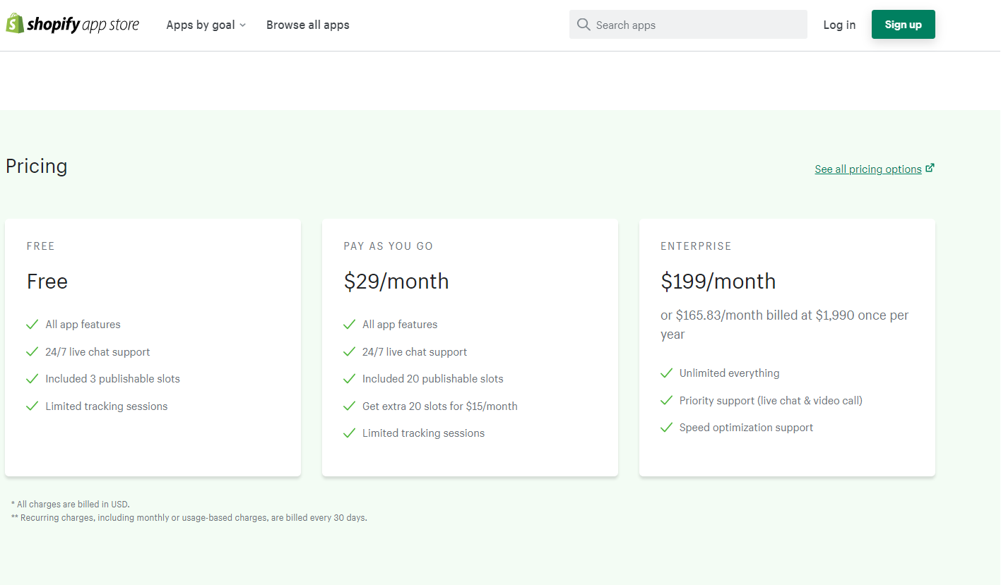 pagefly pricing plans