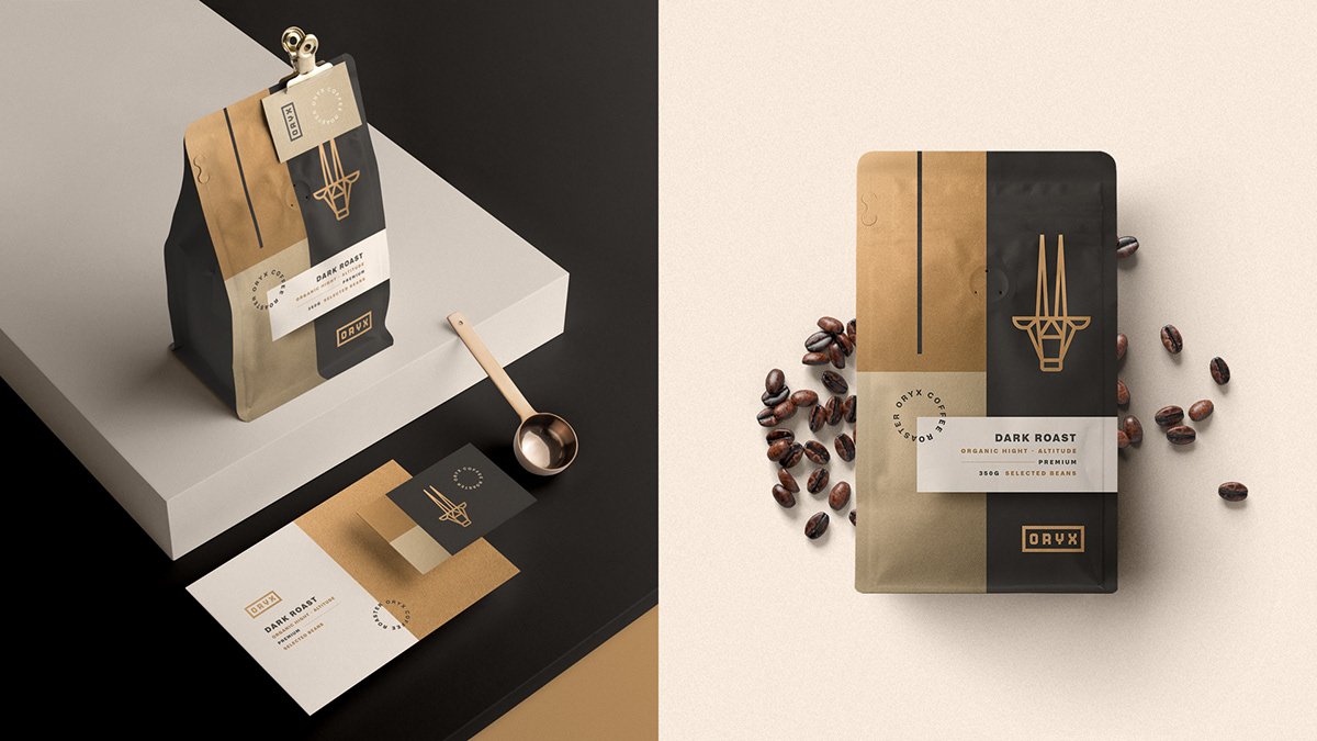 brand cafe Coffee coffee shop logo Oryx Packaging Roaster Saudi Arabia visual identity