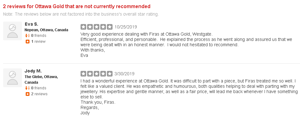Ottawa Gold Buyers review