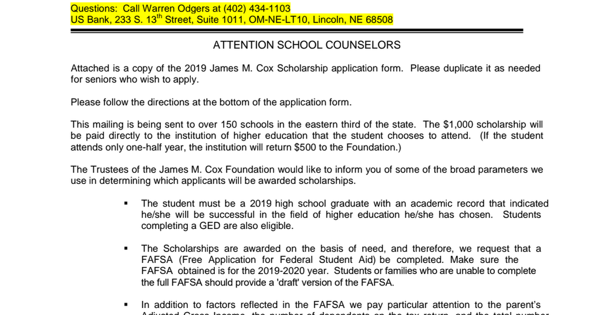 2019 James M Cox Foundation Scholarship.pdf