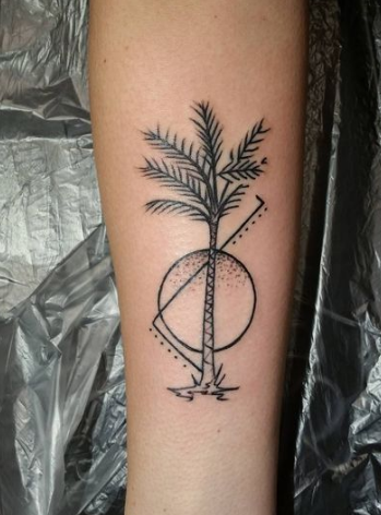 Mandala Palm Tree Tattoo