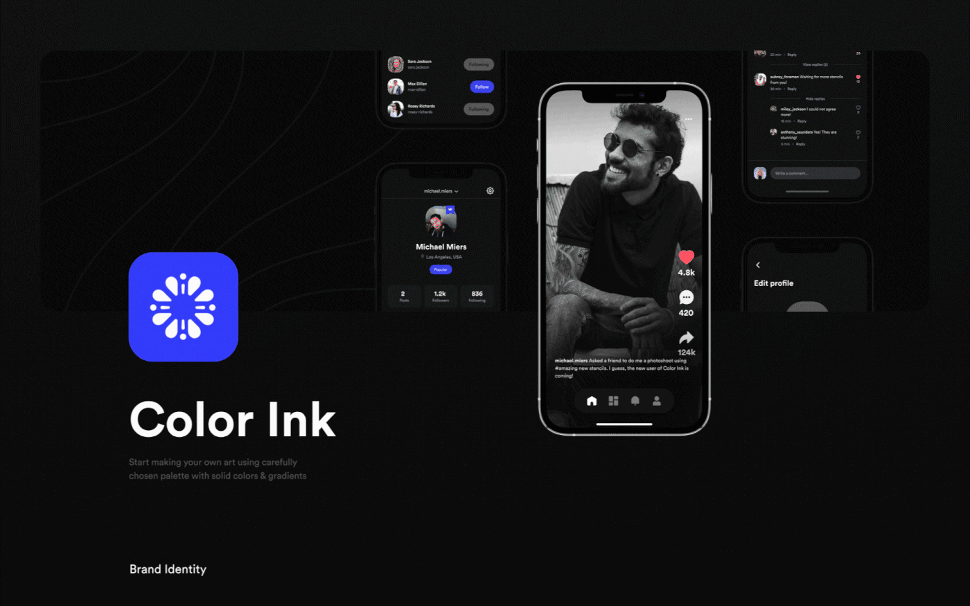 app coloring design interaction mobile painting   tattoo UI ux AR