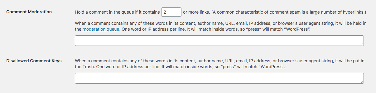 Moderação de comentários do WordPress: Filtros