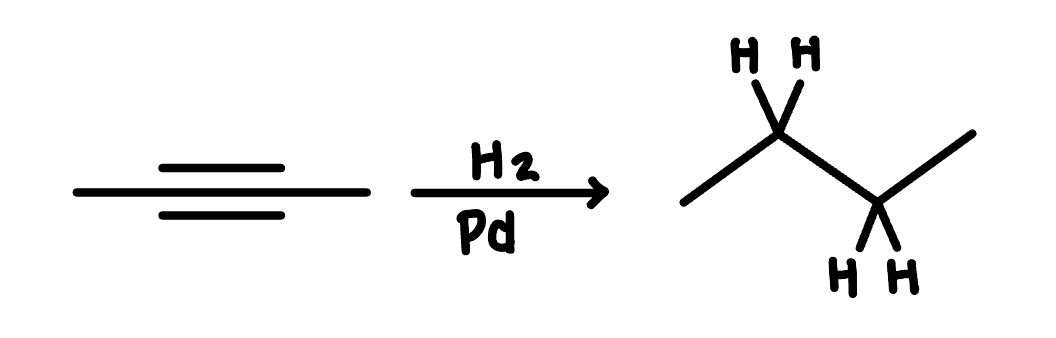 complete reduction to an alkane
