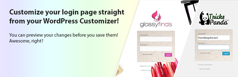 Plugin WordPress gratuito do personalizador de página de login personalizado