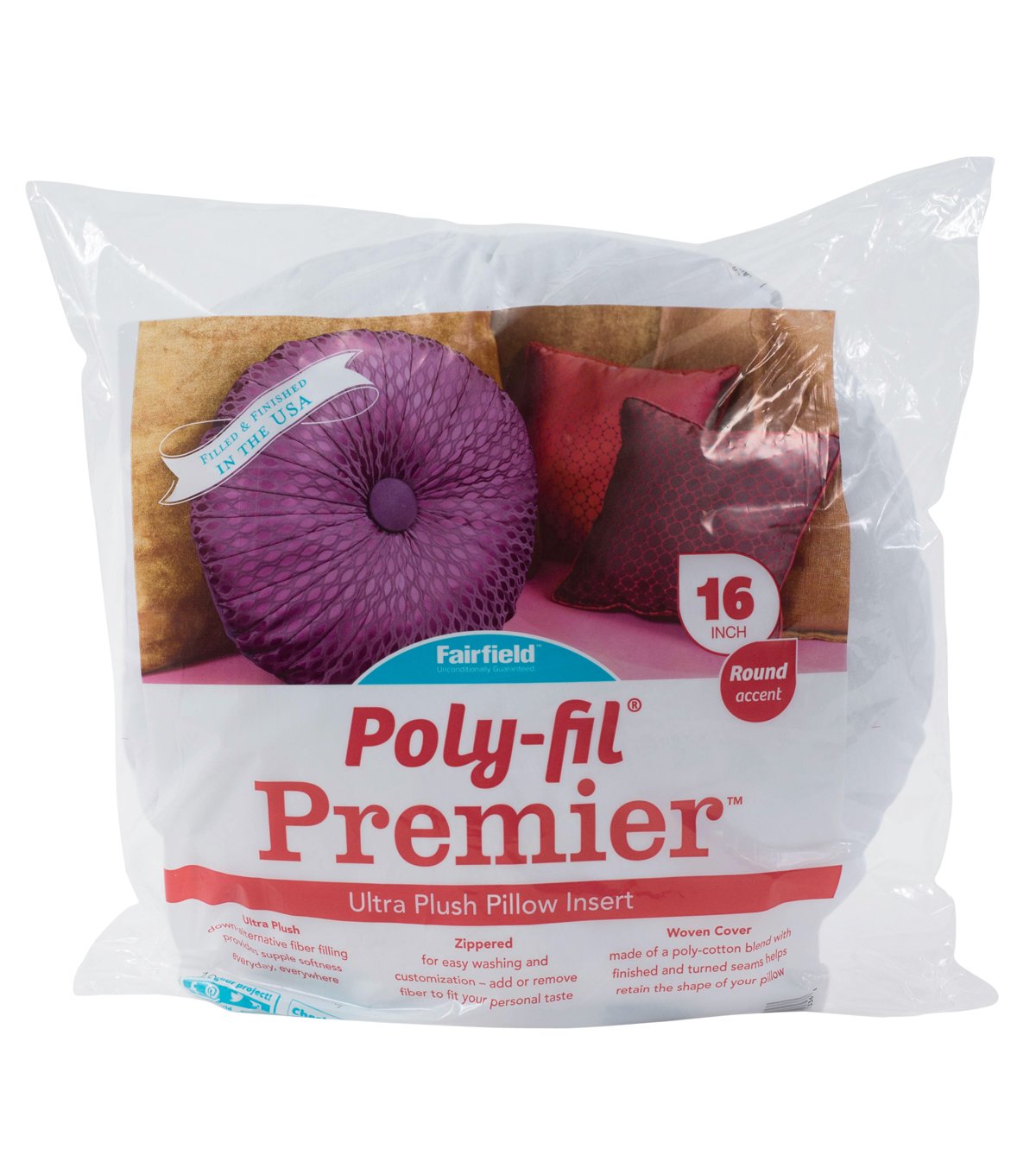 Poly - Fil Premier 18x18 Accent Pillow Inserts 8 Pk